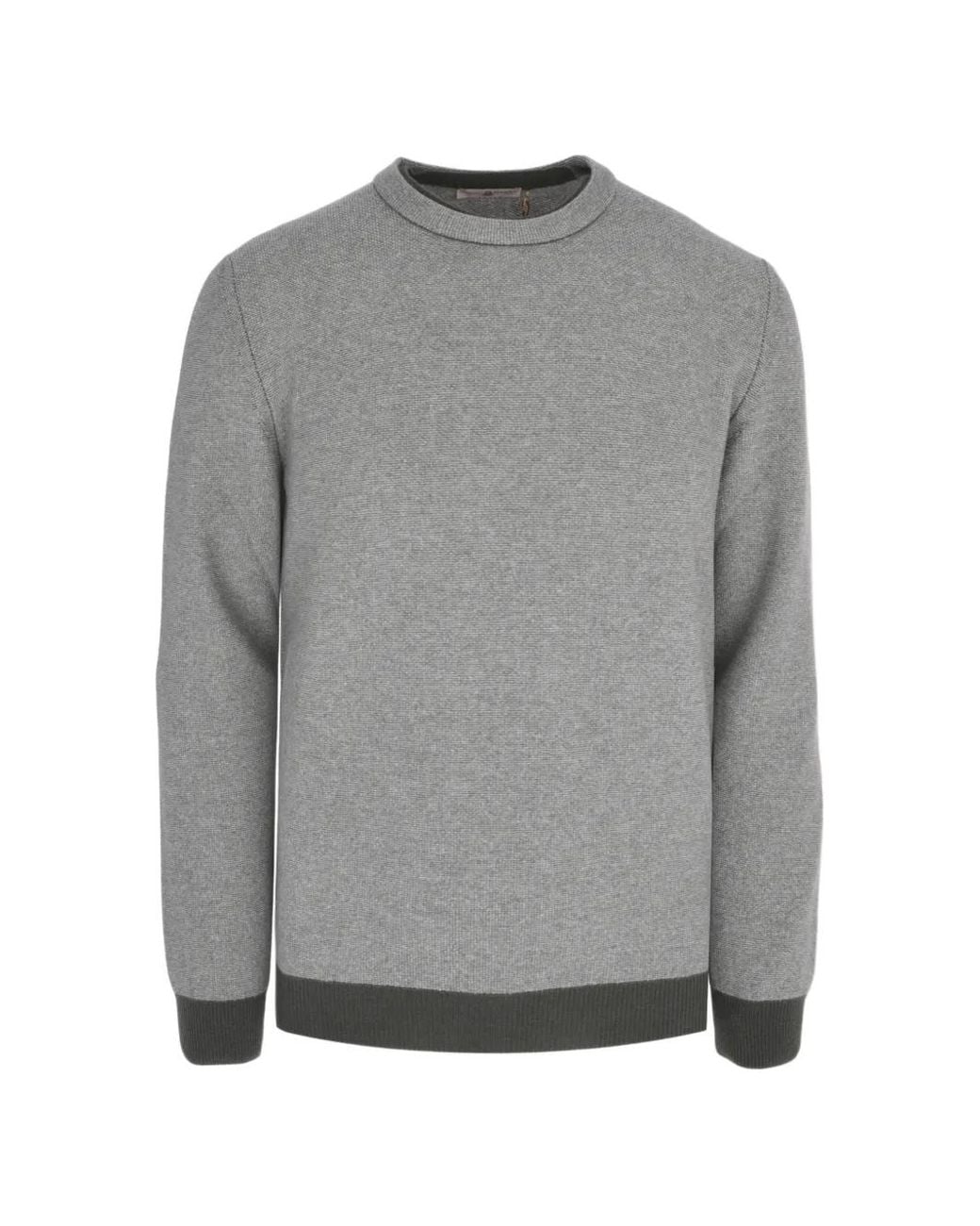 Luciano Barbera Gray Textured-Knit Cashmere Sweater for men