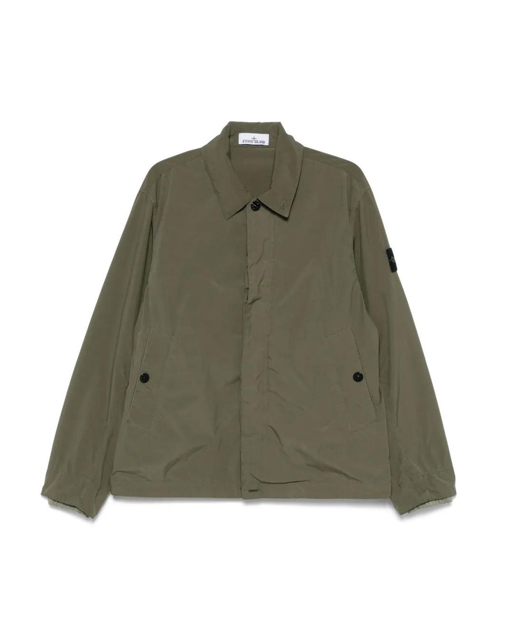 Stone Island Green Jacket With Hood for men