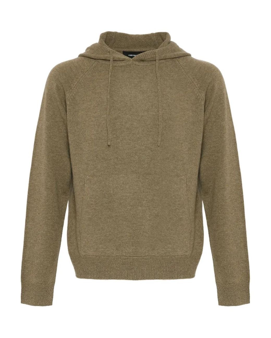 Yves Salomon Green Knitted Hoodie for men