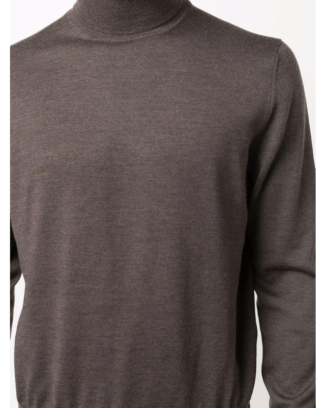 D4.0 Gray Roll Neck Knitted Jumper for men