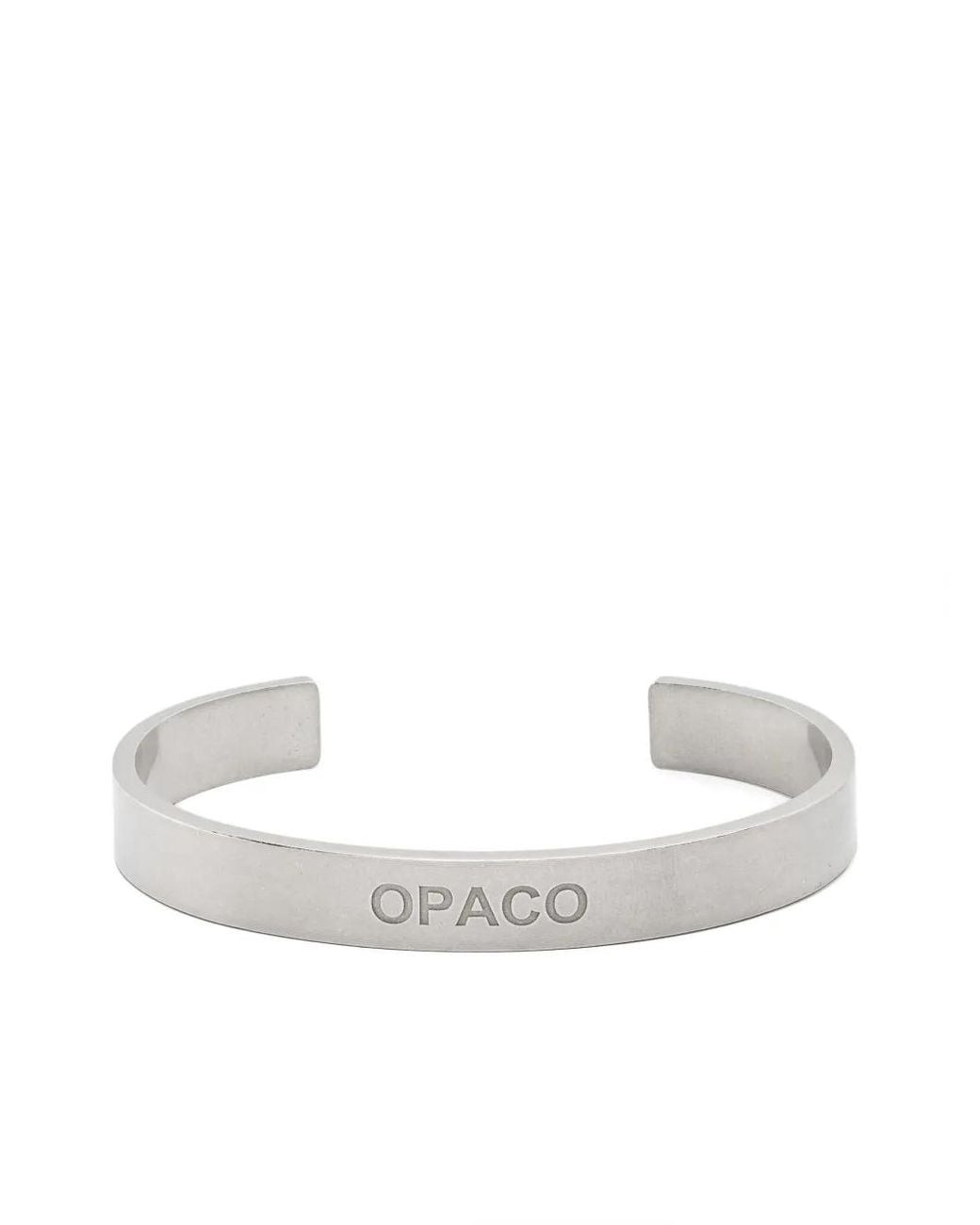 MM6 by Maison Margiela White Numeric Engraved Cuff Bracelet