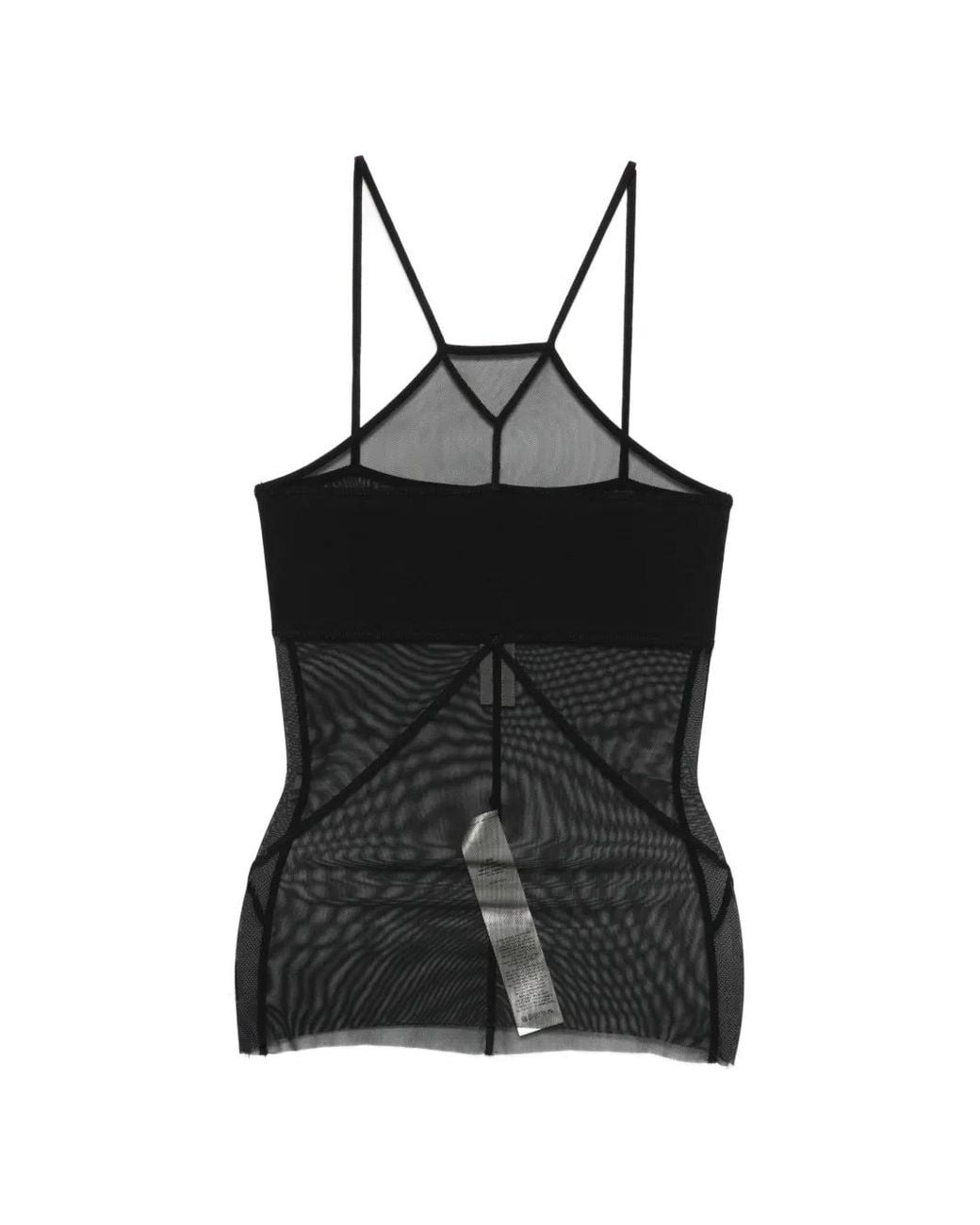 Rick Owens Black Sl Combo Sheer Top