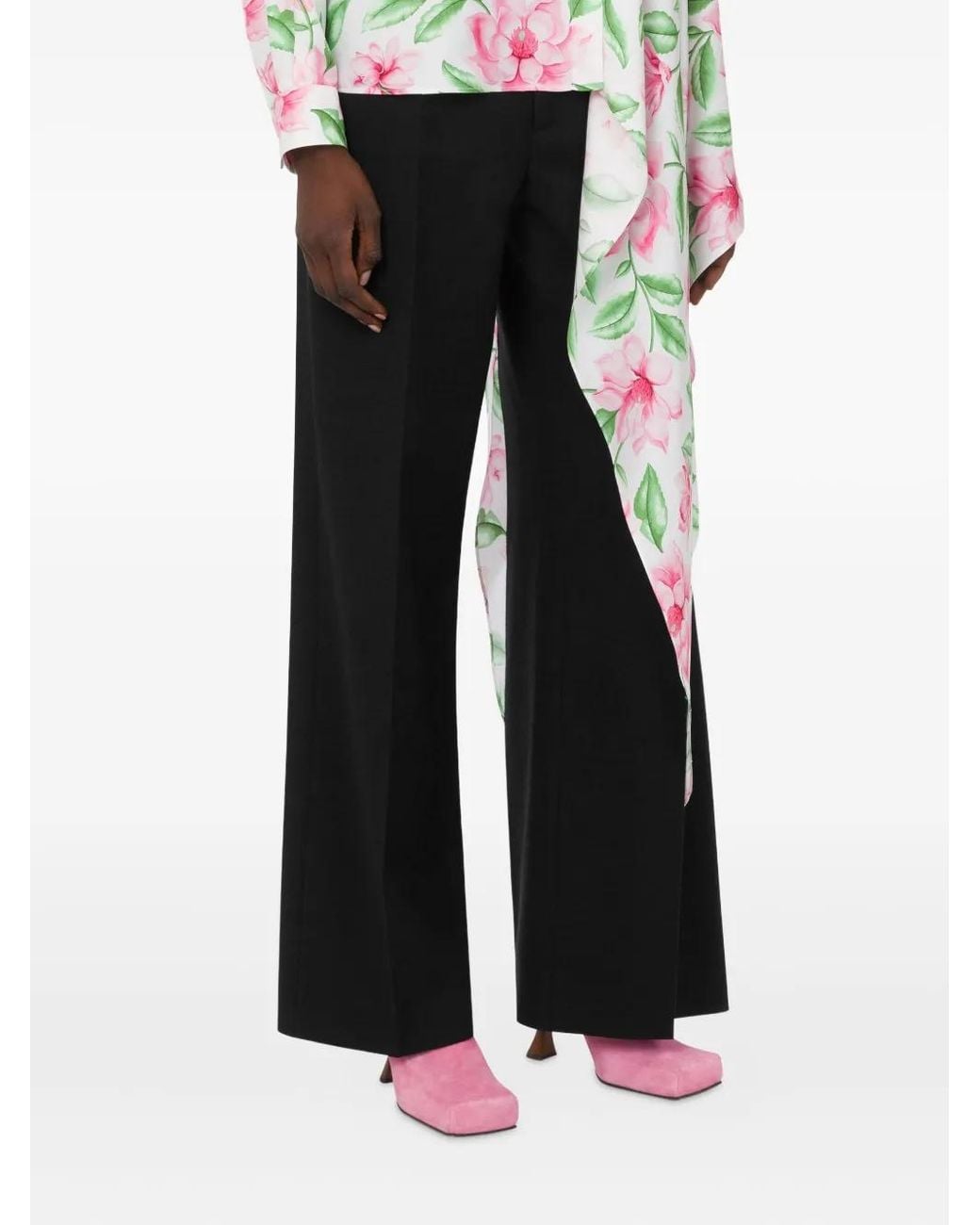 Moschino Black Wool Flannel Pants