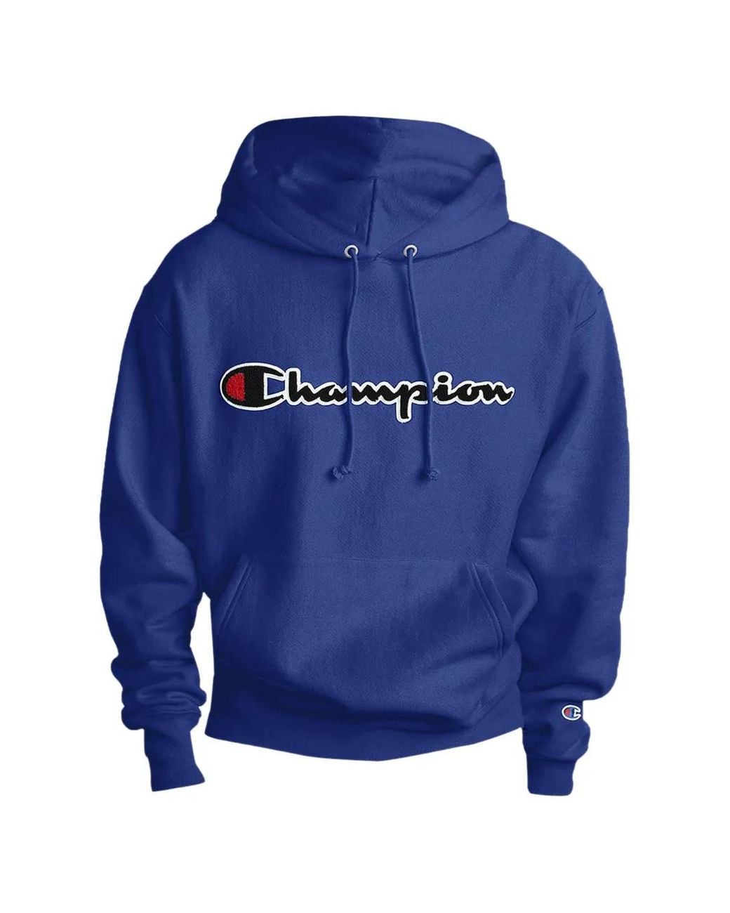 Champion Blue Logo-Embroidered Hoodie for men