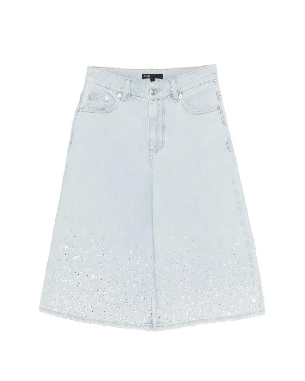 Maje White Rhinestone Bermuda Shorts