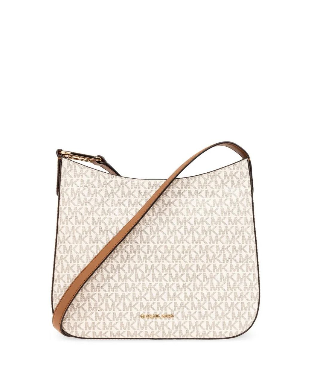 Borsa A Tracolla Kensington Signature Grande di MICHAEL Michael Kors in Natural