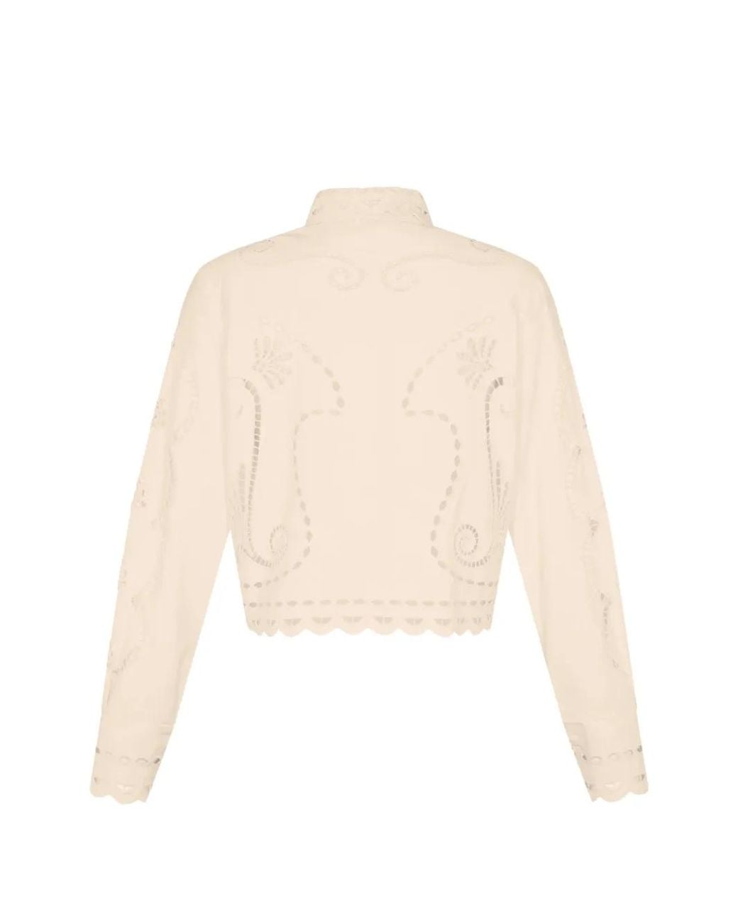 Carolina K White Lizz Broderie-Anglaise Scalloped Jacket