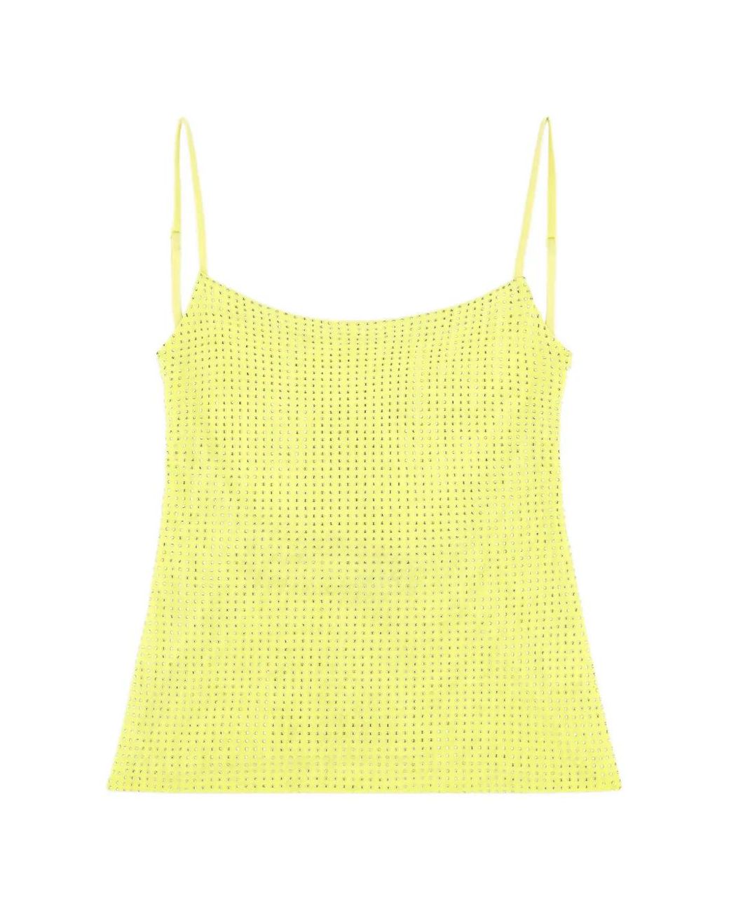 Area Yellow Crystal-Embellished Top