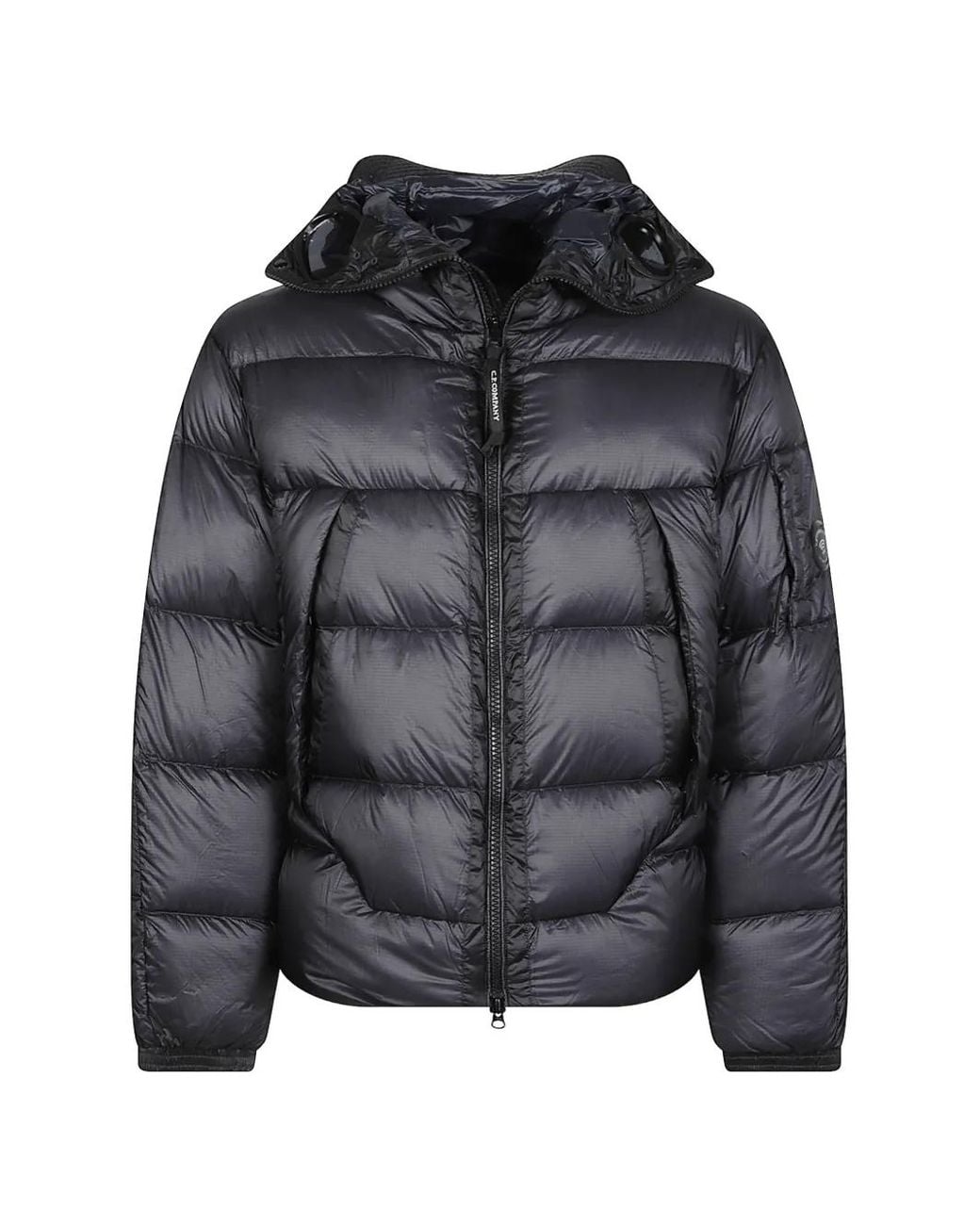 C P Company Black D.D. Shell Explorer Lens D.D. Shell Down Jacket With Explorer Hood And Lens for men