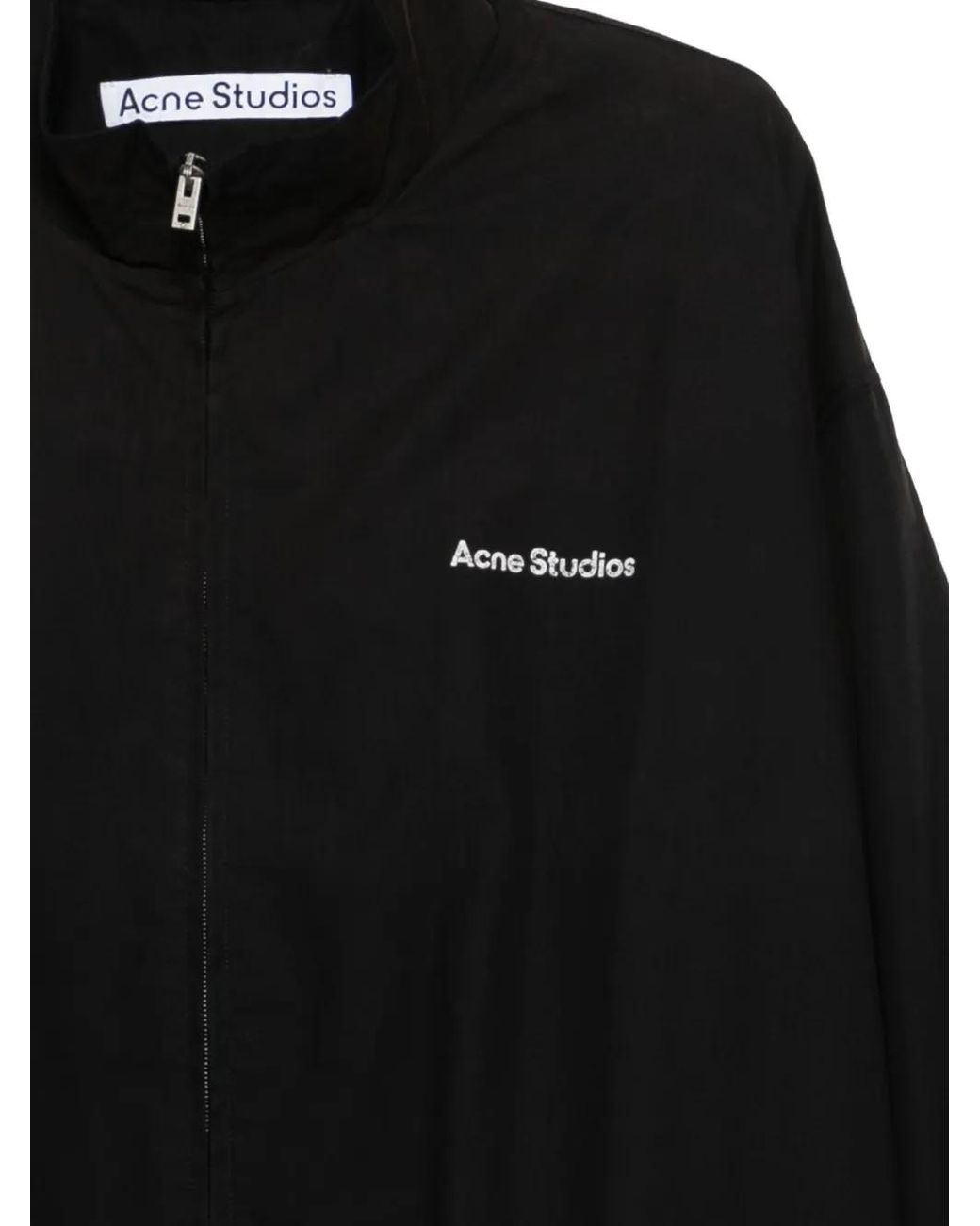 Acne Black Washed Logo Jacket