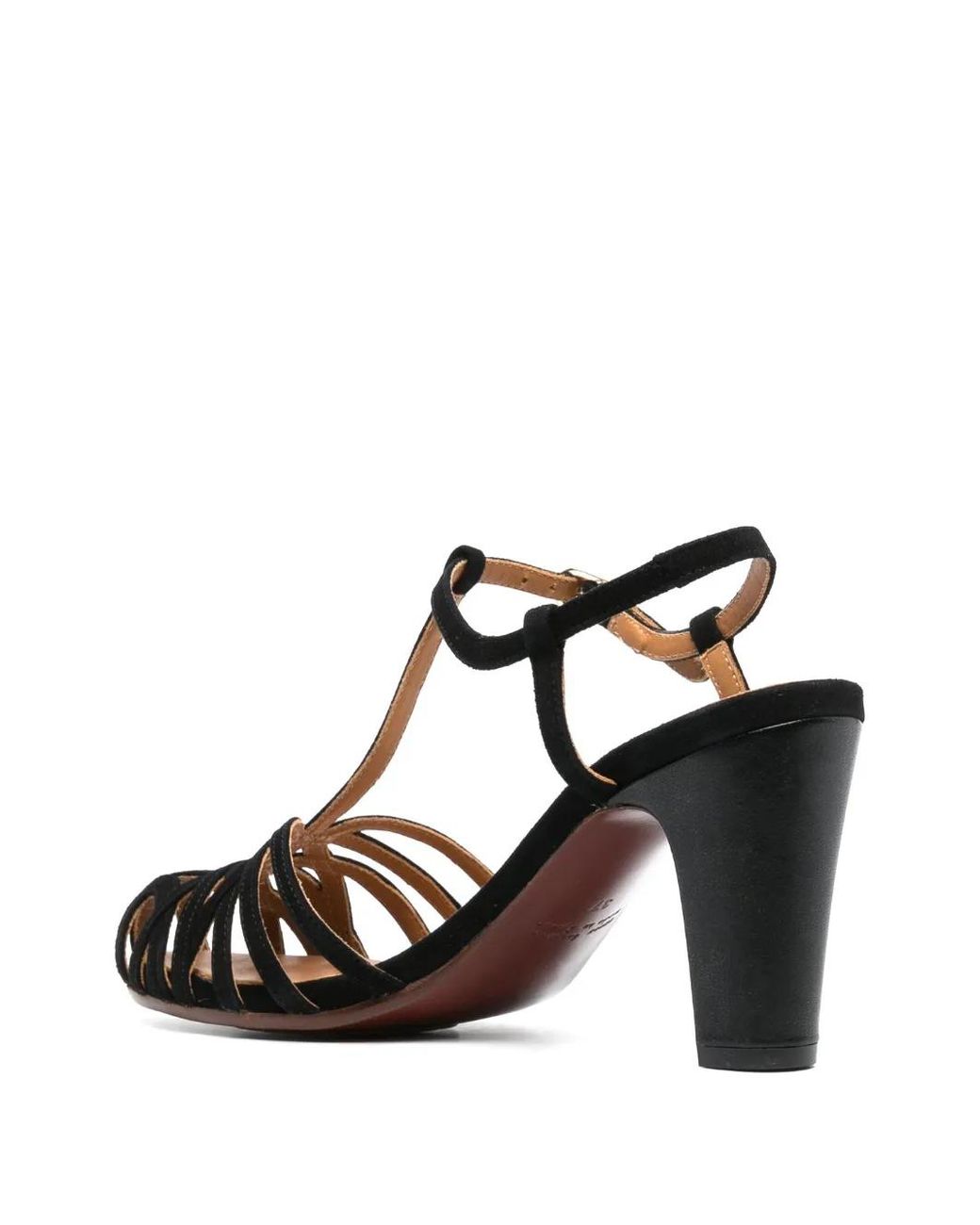 Chie Mihara Black 90Mm High-Heel Caged-Design Sandals
