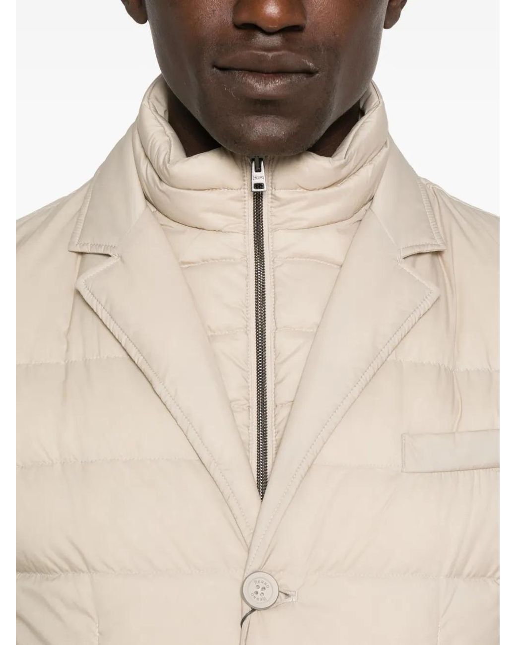 Giacca Trapuntata di Herno in Natural da Uomo
