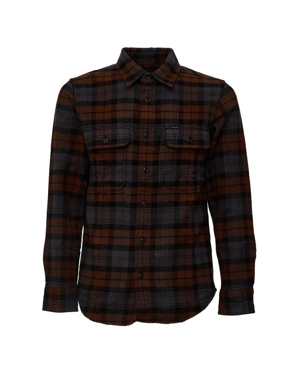 Filson Black Alaskan Guide Check Flannel Shirt for men