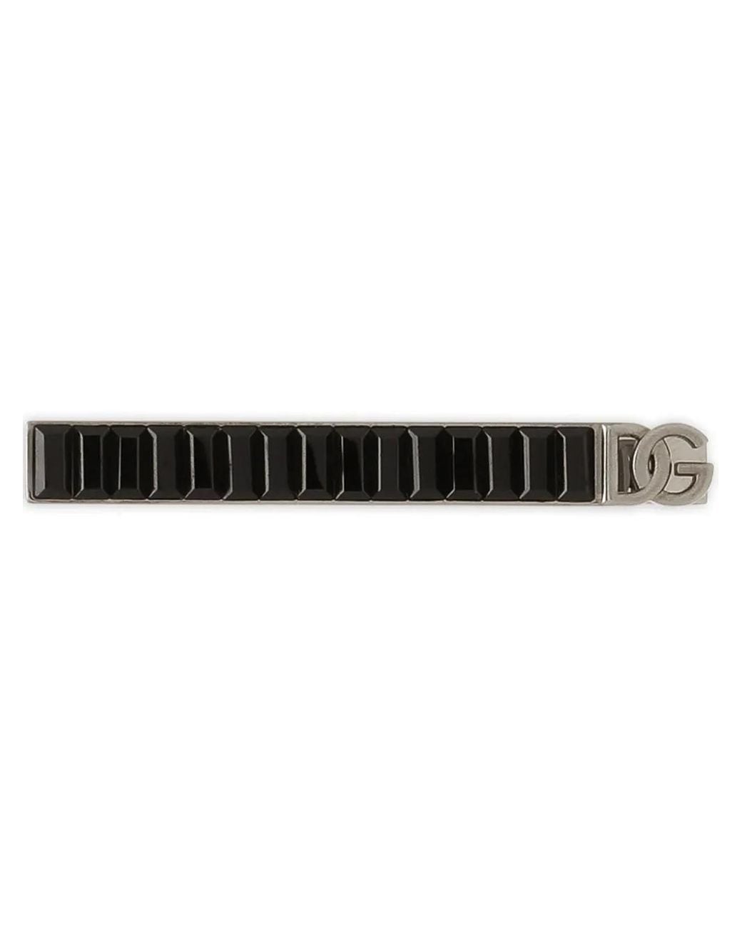 Dolce & Gabbana Black Metal Tie Clip for men