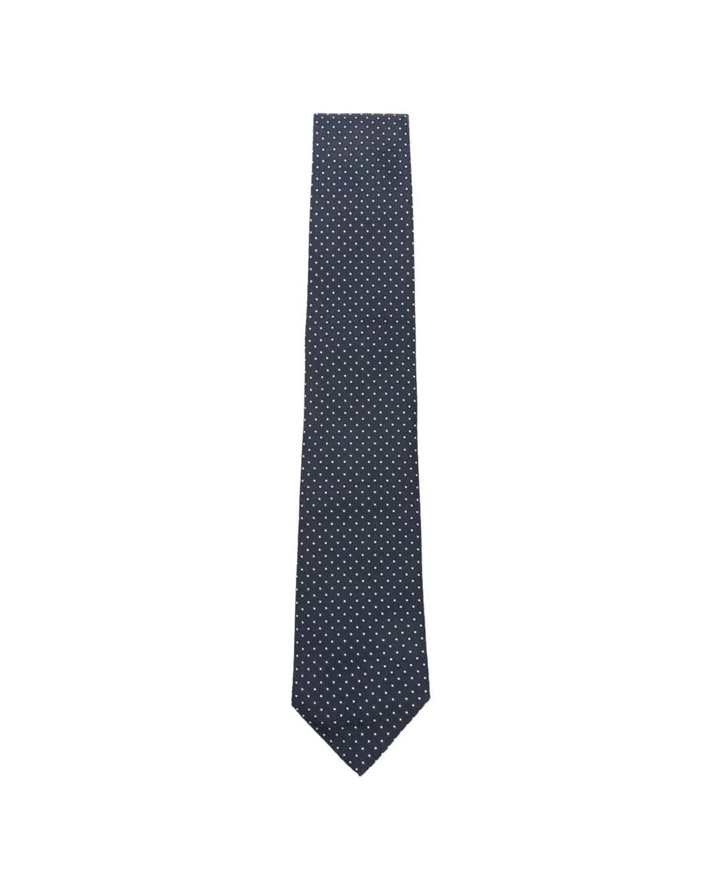 Dell'Oglio Blue Martin Polka Dot Tie for men