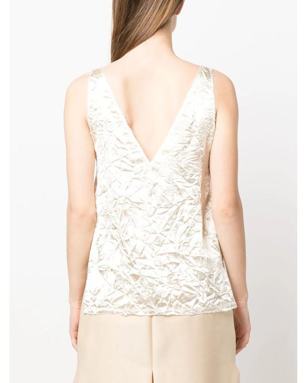 Top Con Efecto Arrugado Lanvin de color White
