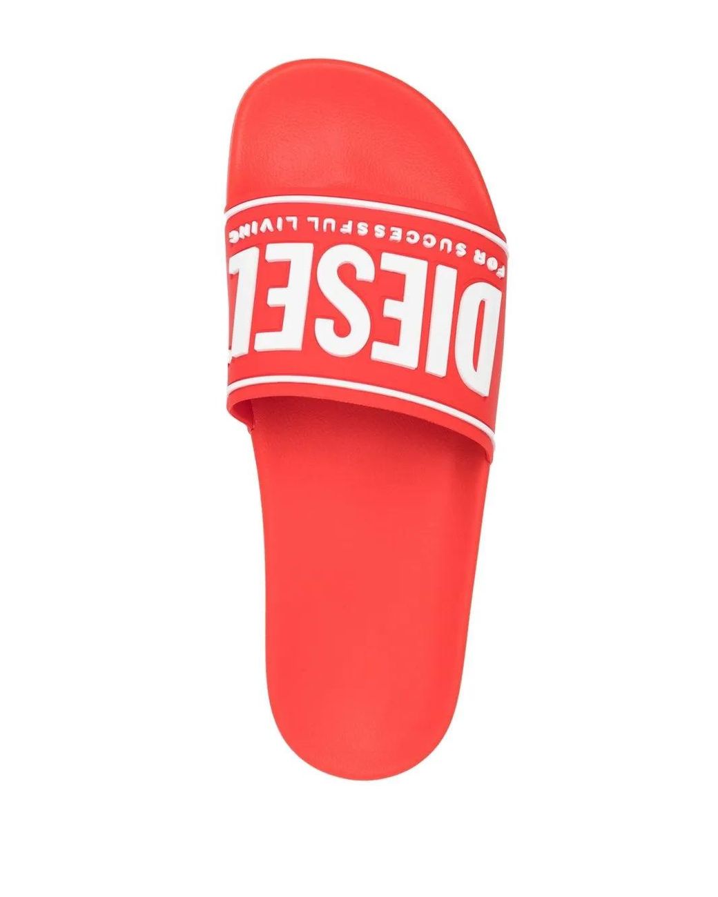 DIESEL Pink Sa-Mayemi Cc Logo-Embossed Slides for men