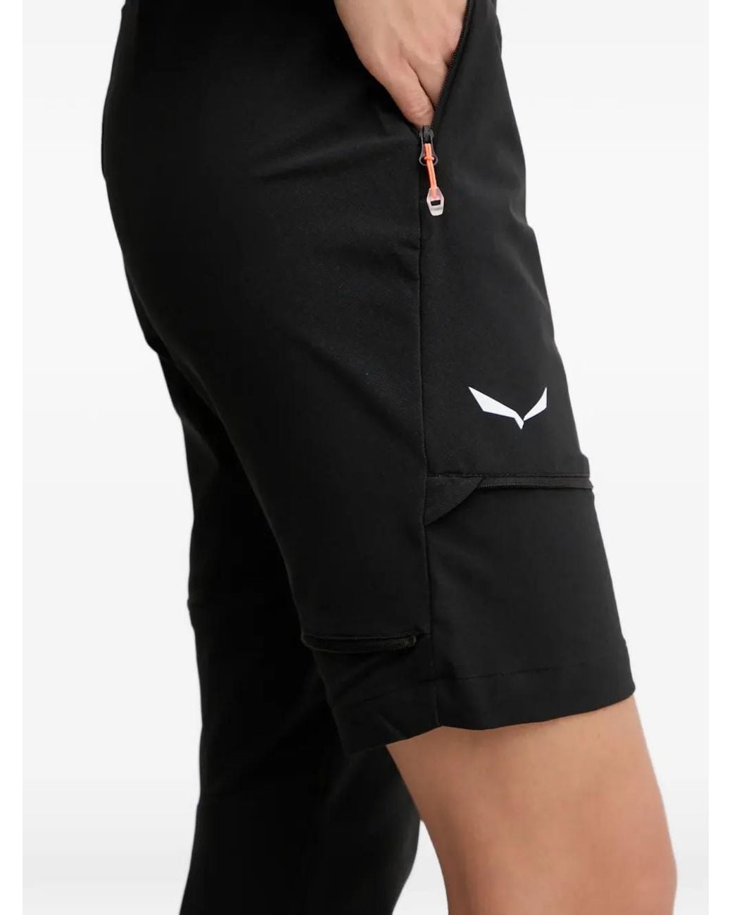 Salewa Black Logo-Print Performance Trousers