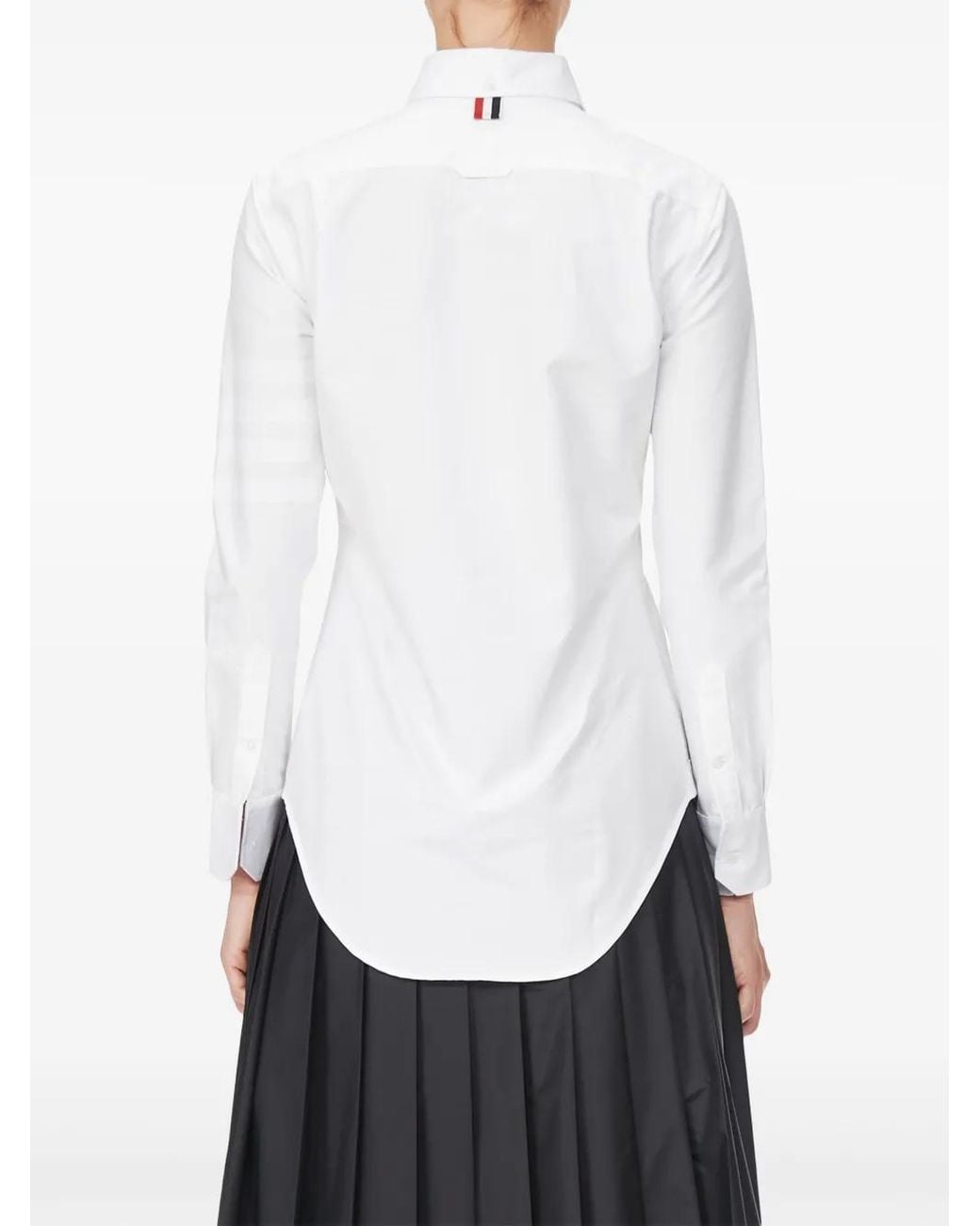 Thom Browne White Oxford Classic 4-Bar Shirt