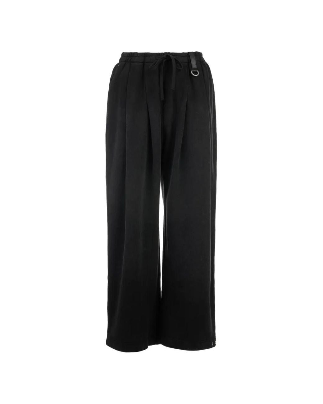 TEAM WANG design Black Washed Drawstring Track Pants for men