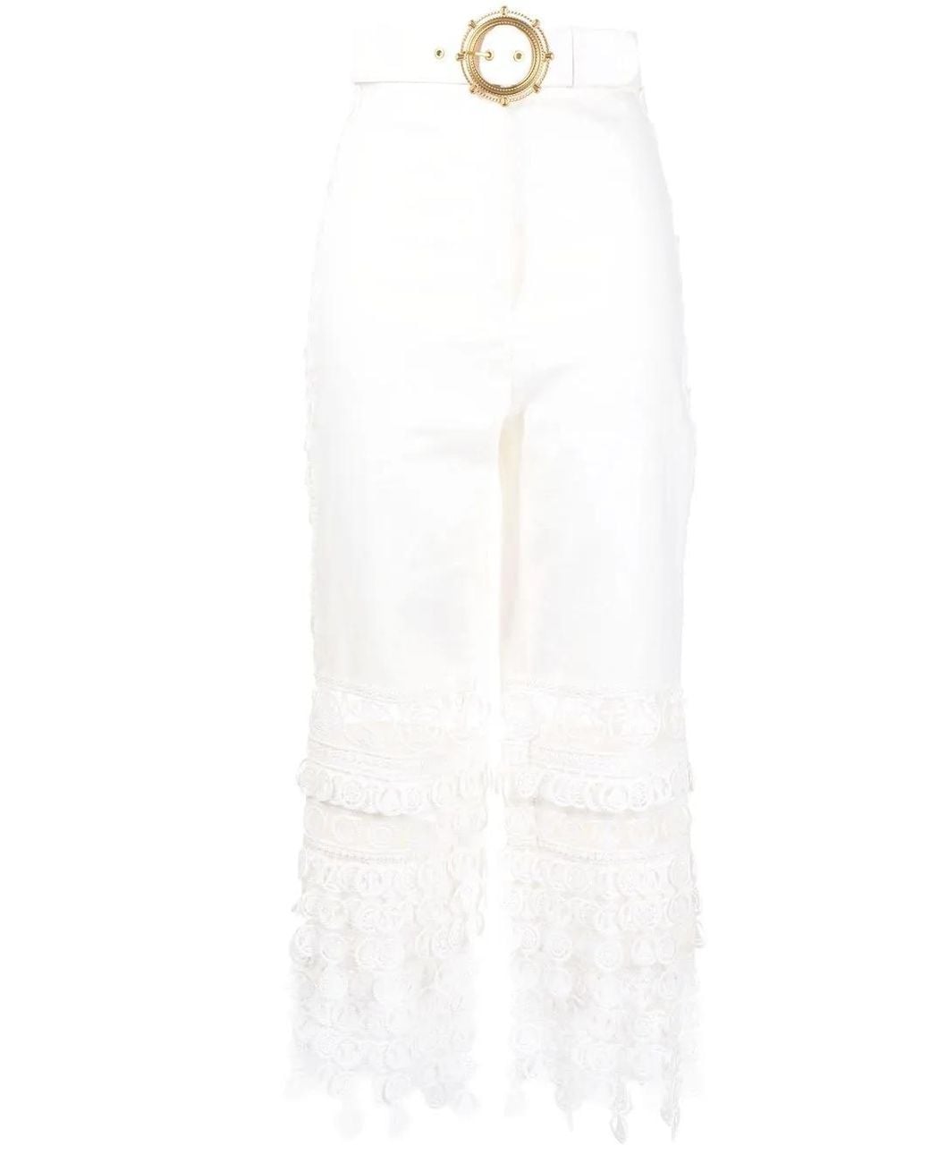 Zimmermann White Embroidered TIGGY Pants