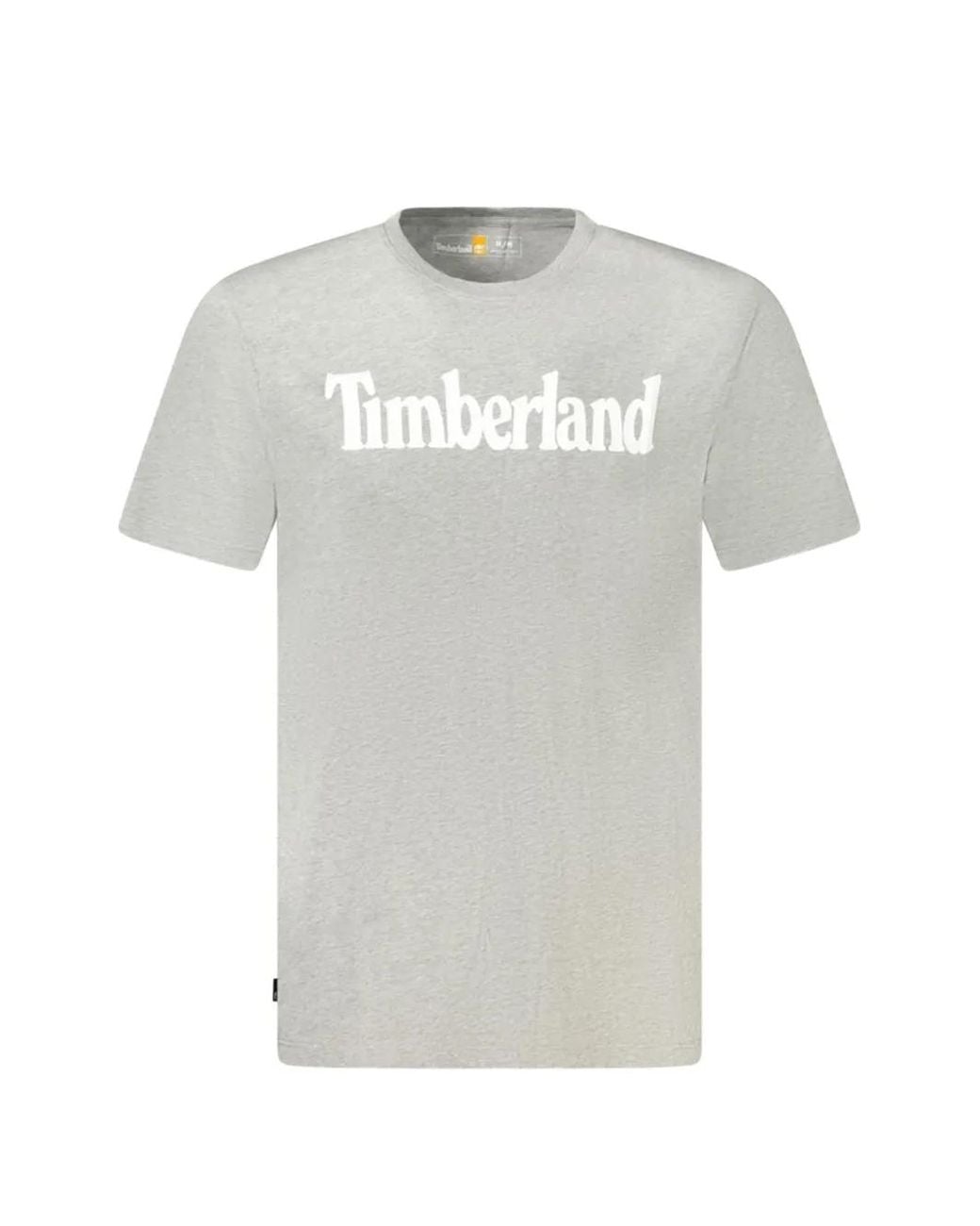 Timberland White Logo-Print T-Shirt for men