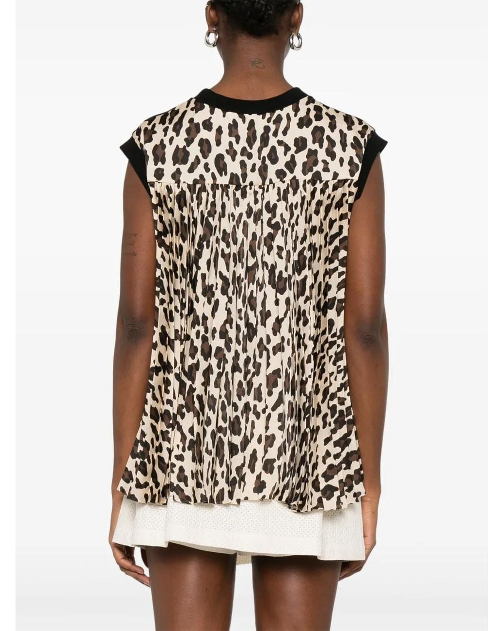 Sacai Black T-Shirts And Polos