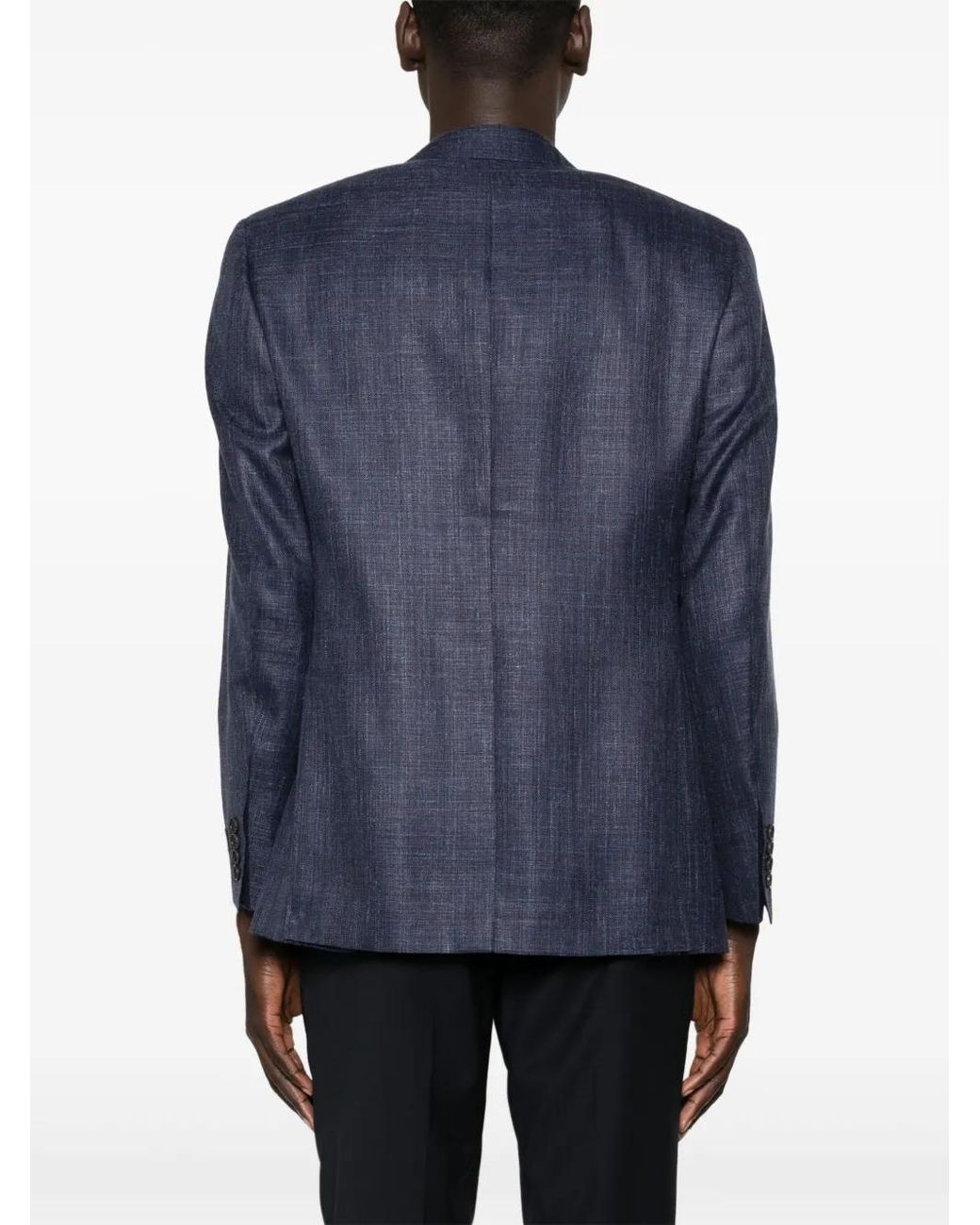 Canali Blue Single-Breasted Blazer for men