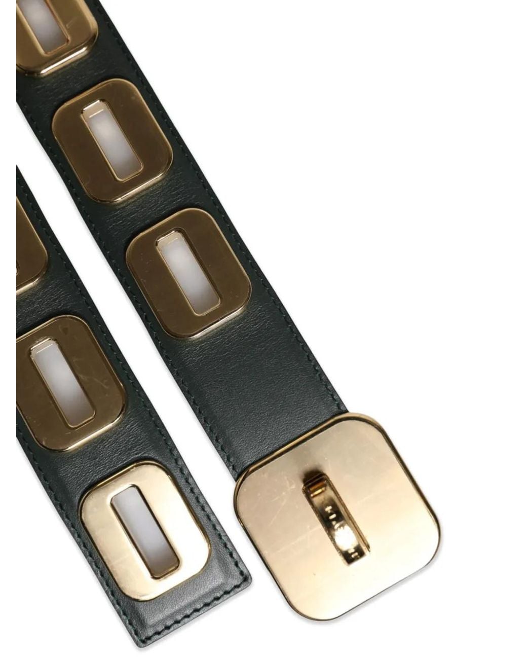 Dolce & Gabbana Black Cut-Out Leather Belt