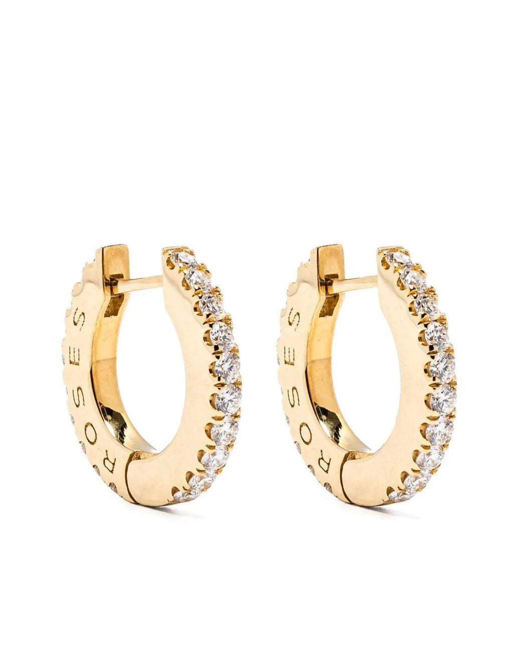 Roses Metals Metallic 14Kt Diamonds Huggies