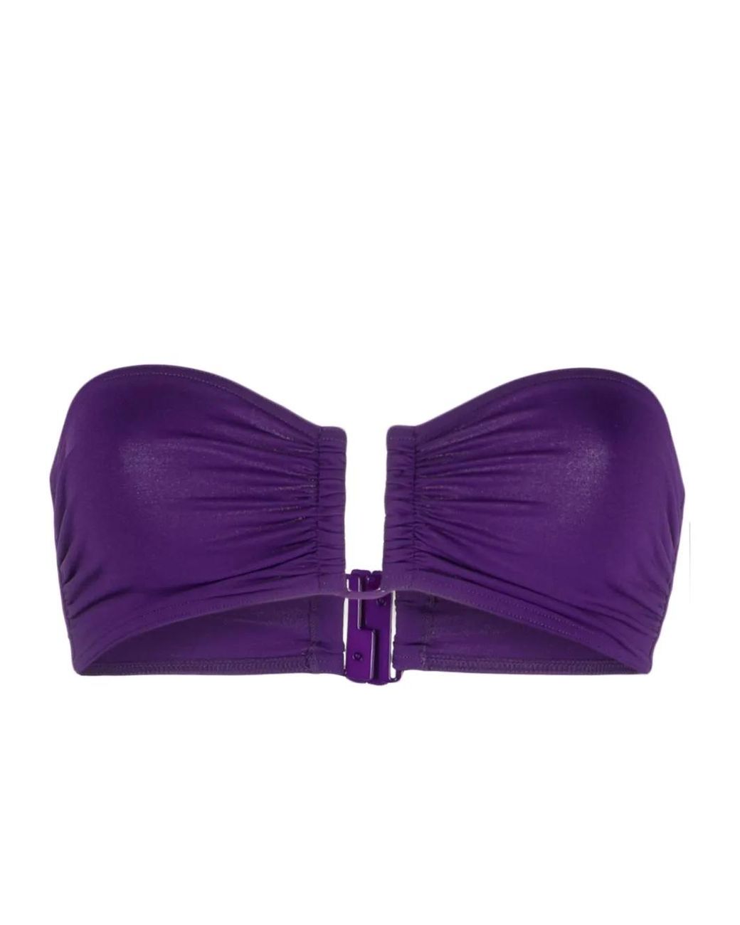 Eres Purple Show Bandeau Bikini Top