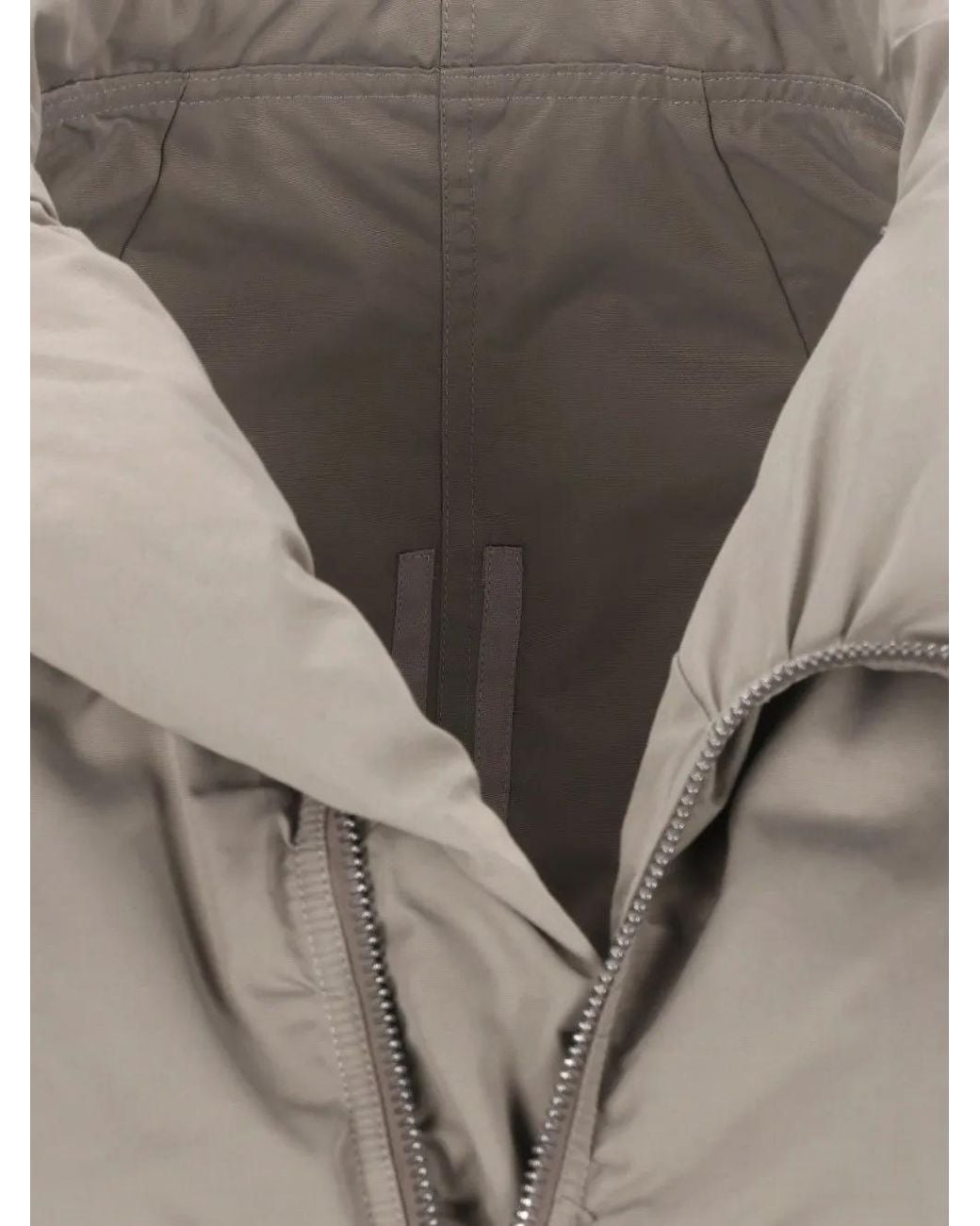 Rick Owens Gray Padded Duvet Jacket for men