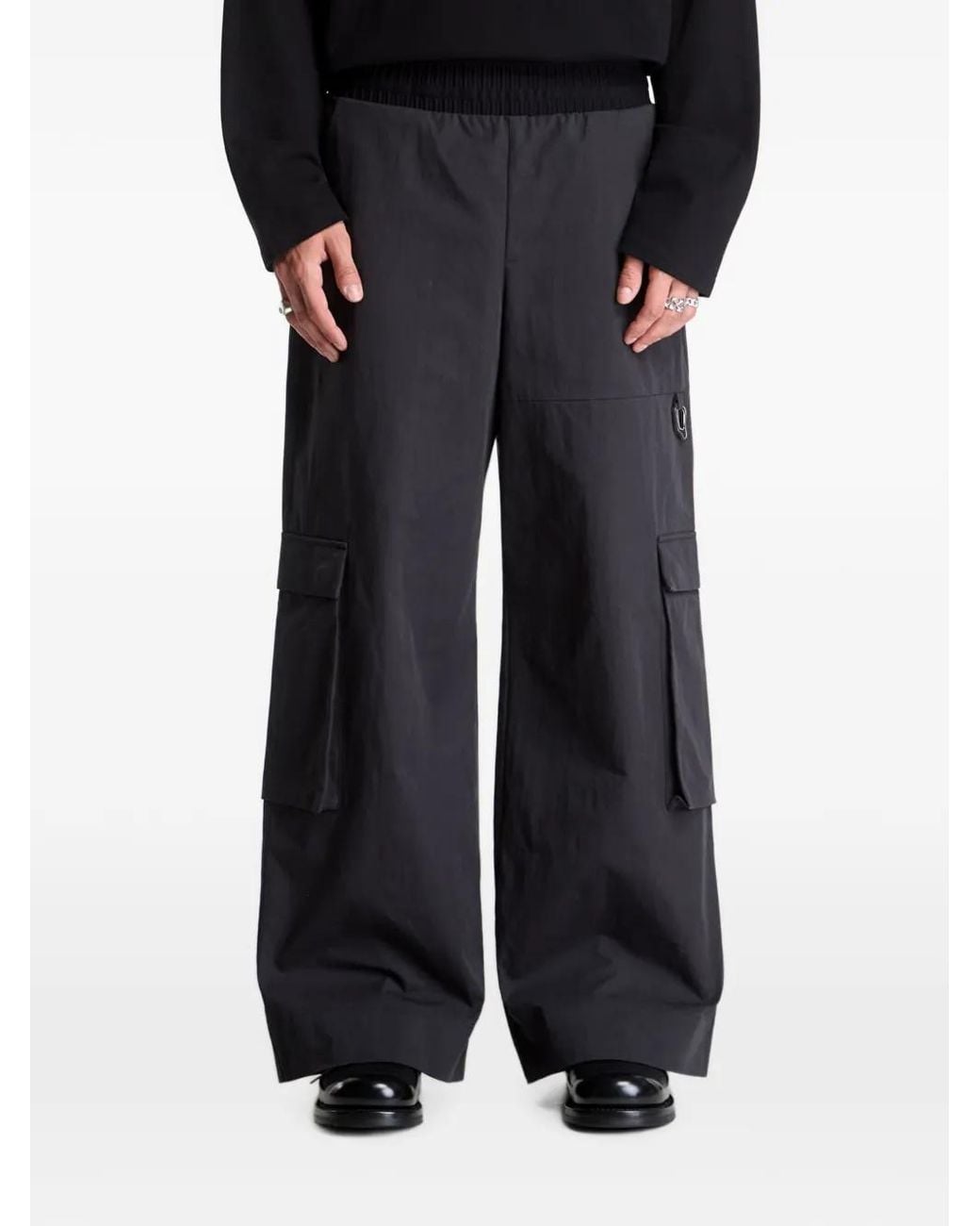 HELIOT EMIL Black Pulsar Cargo Pants for men
