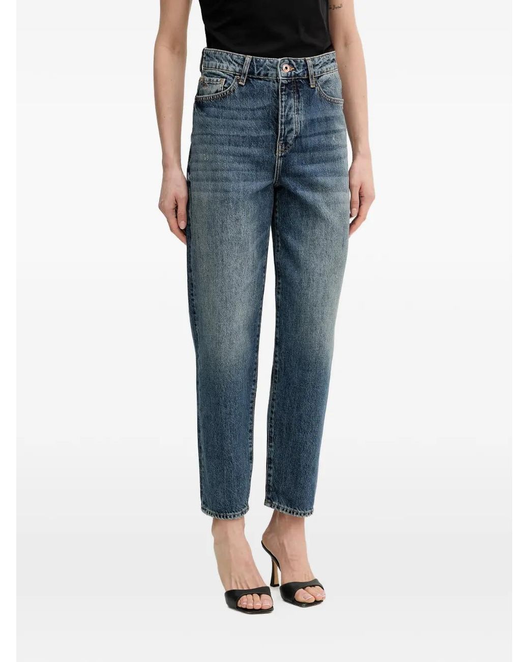 ARMANI EXCHANGE Blue Faded-Effect Jeans