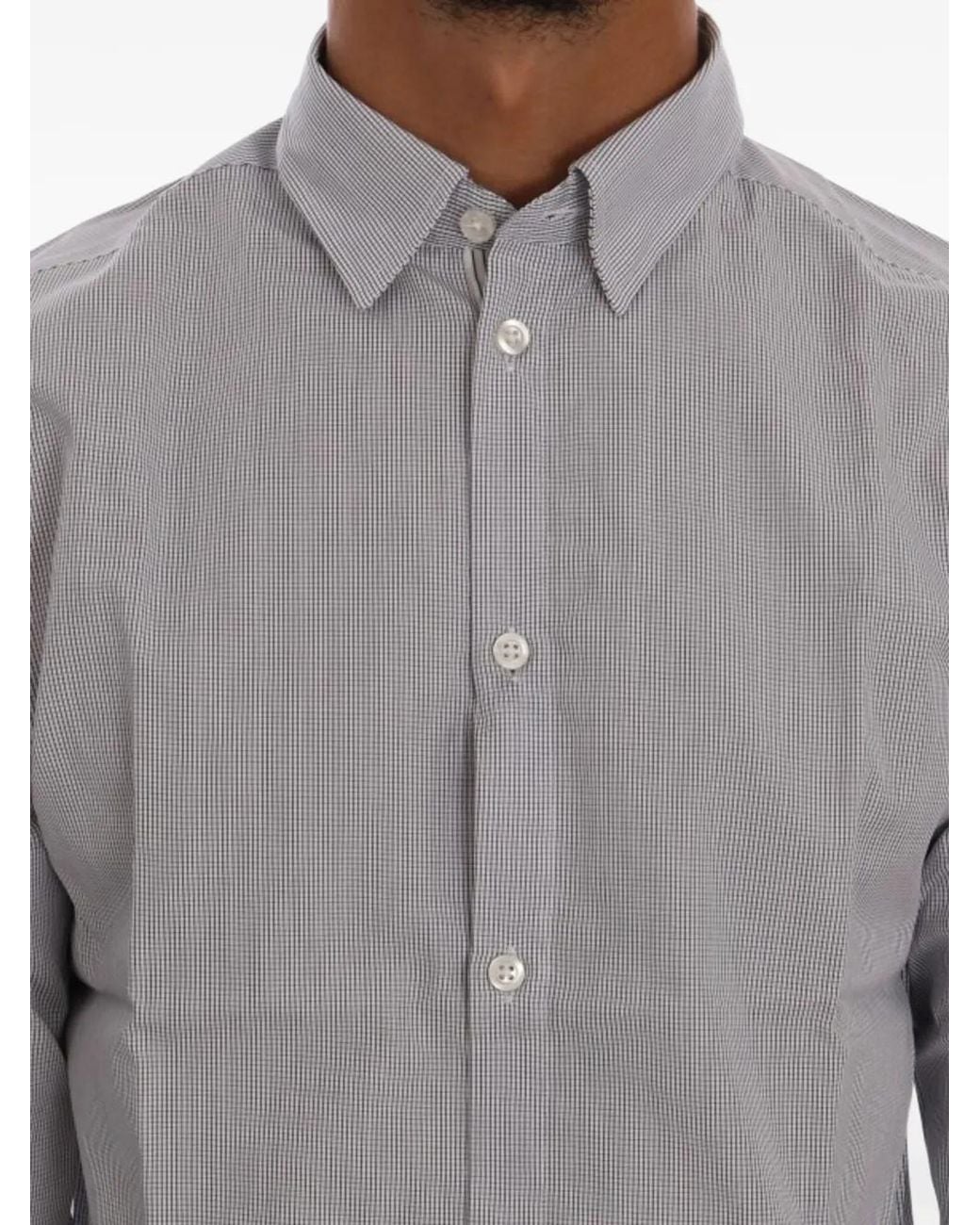 Frankie Morello Gray Button-Down Shirt for men