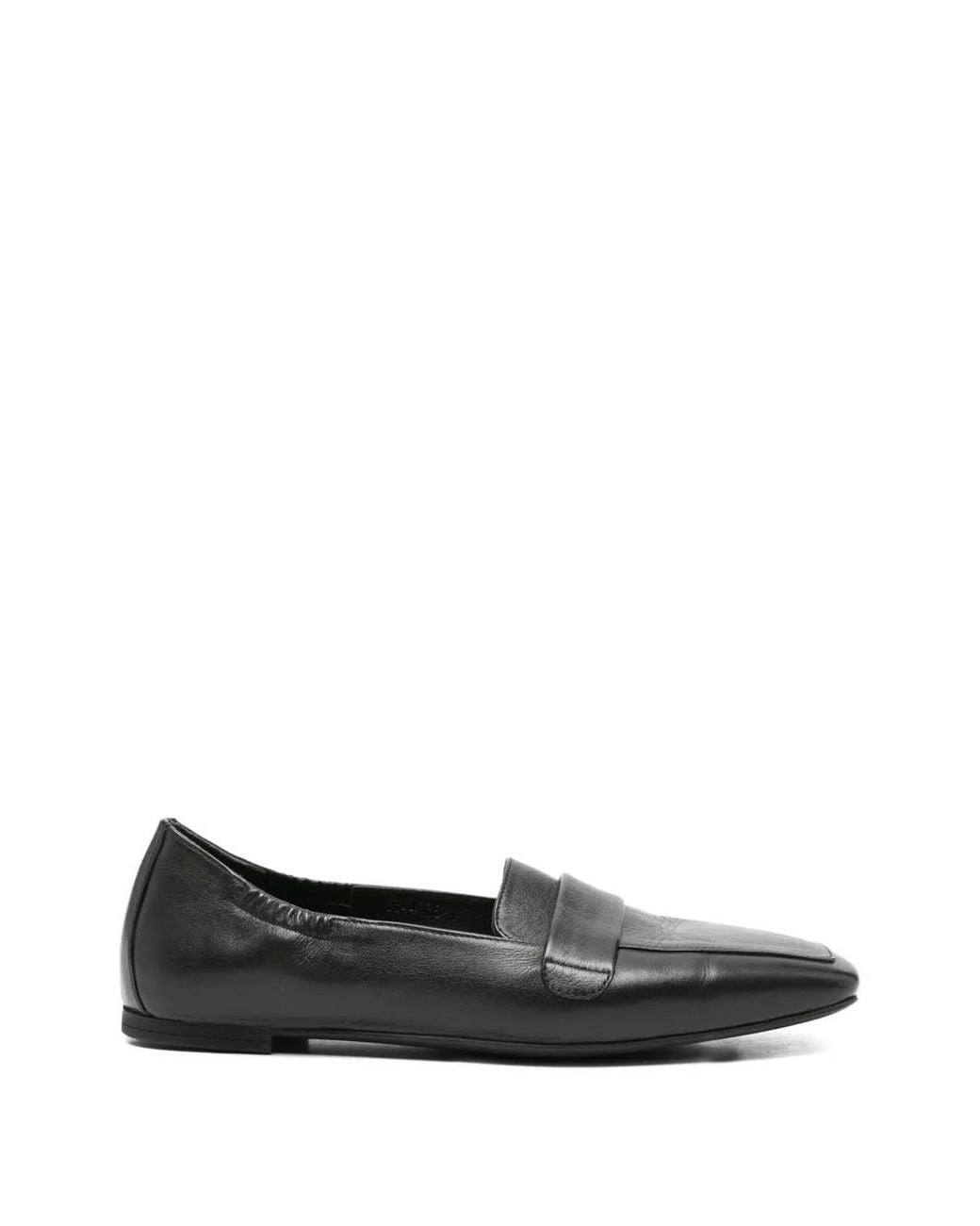 SERGIO MORETTI FIRENZE White Square-Toe Leather Loafers