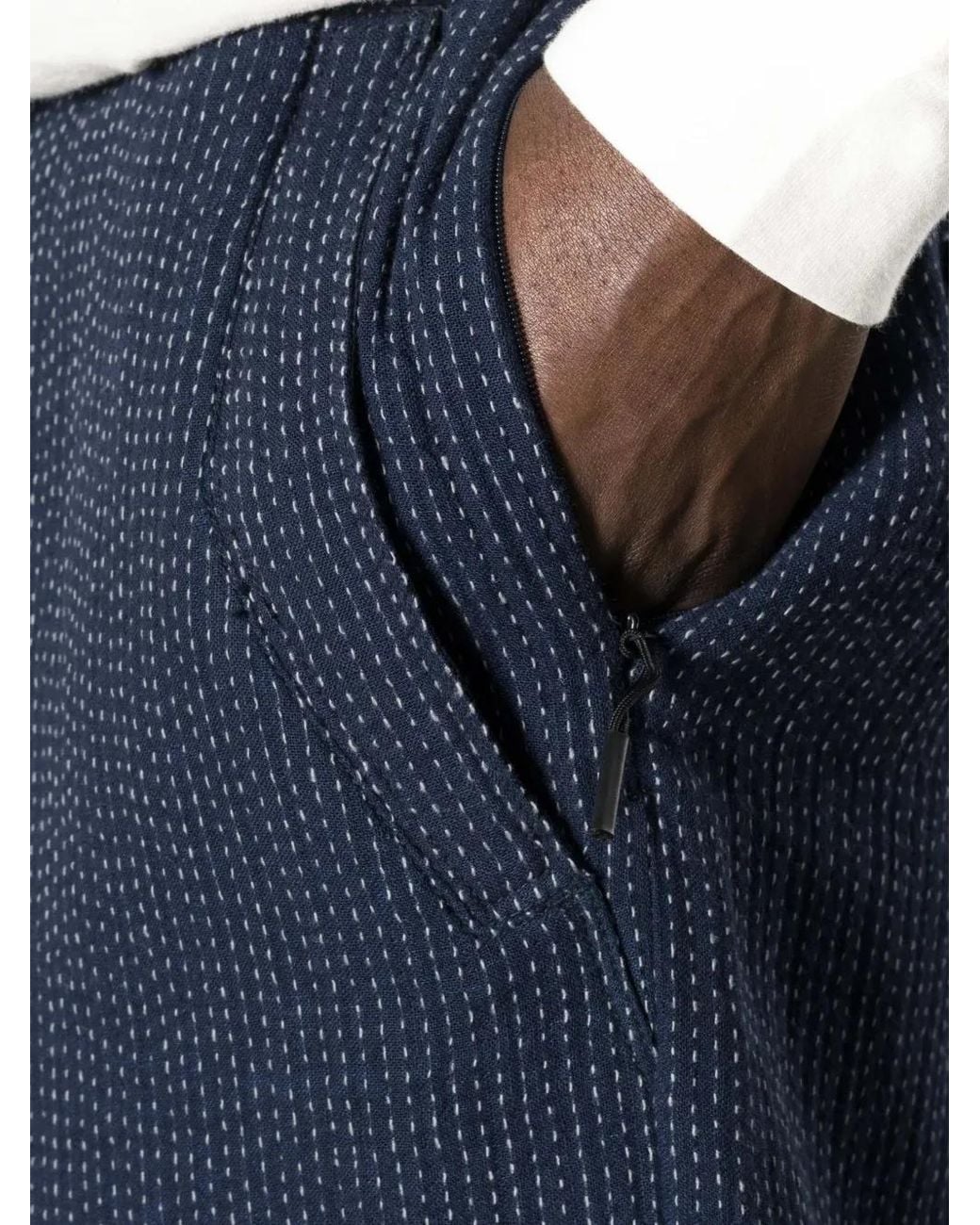 Maharishi Blue Pantalon Sashiko À Lien De Resserrage for men