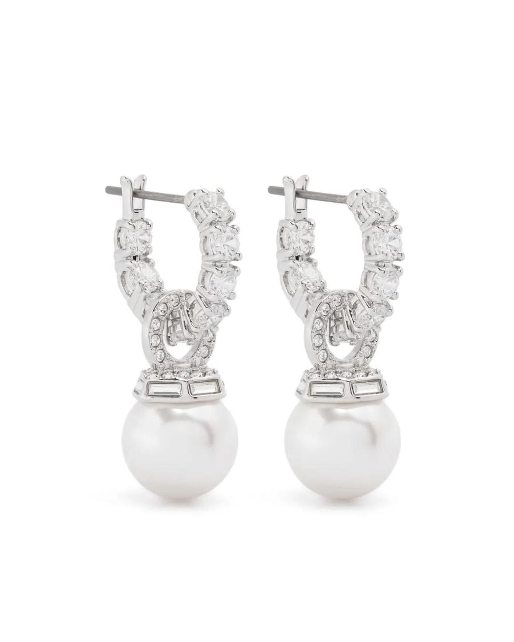 Swarovski White Matrix Drop Earrings