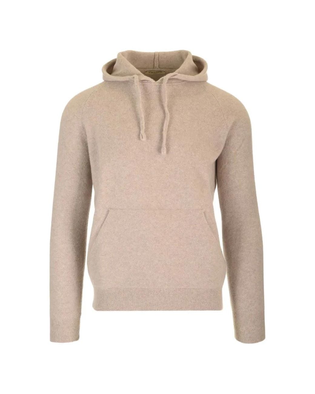 Al Duca D'aosta Natural Wool Pouch-Pocket Hoodie for men