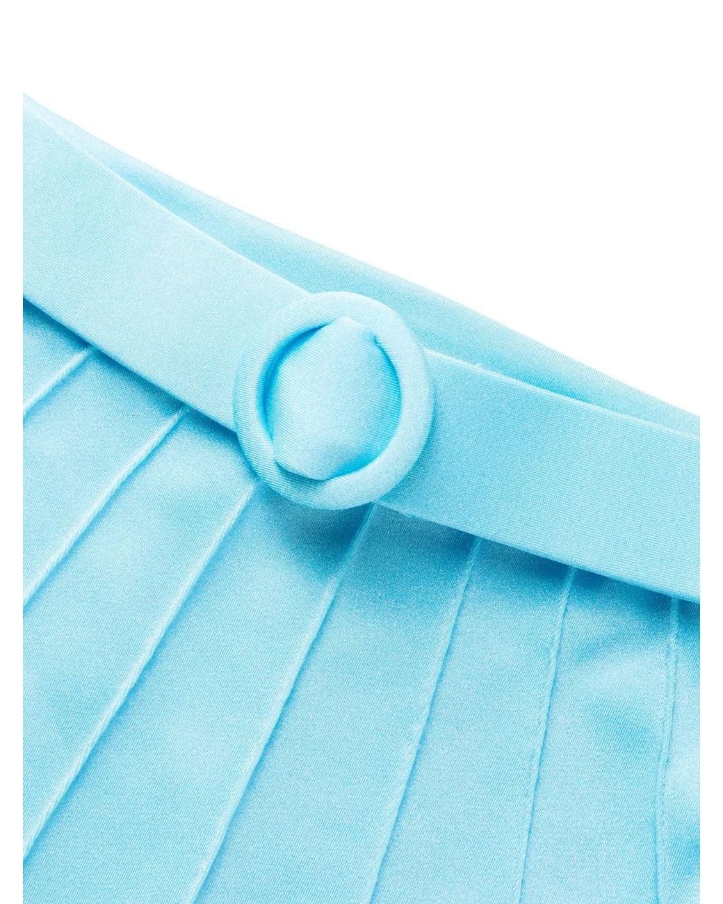 Noire Swimwear Blue High-Waist Belted Bikini Set