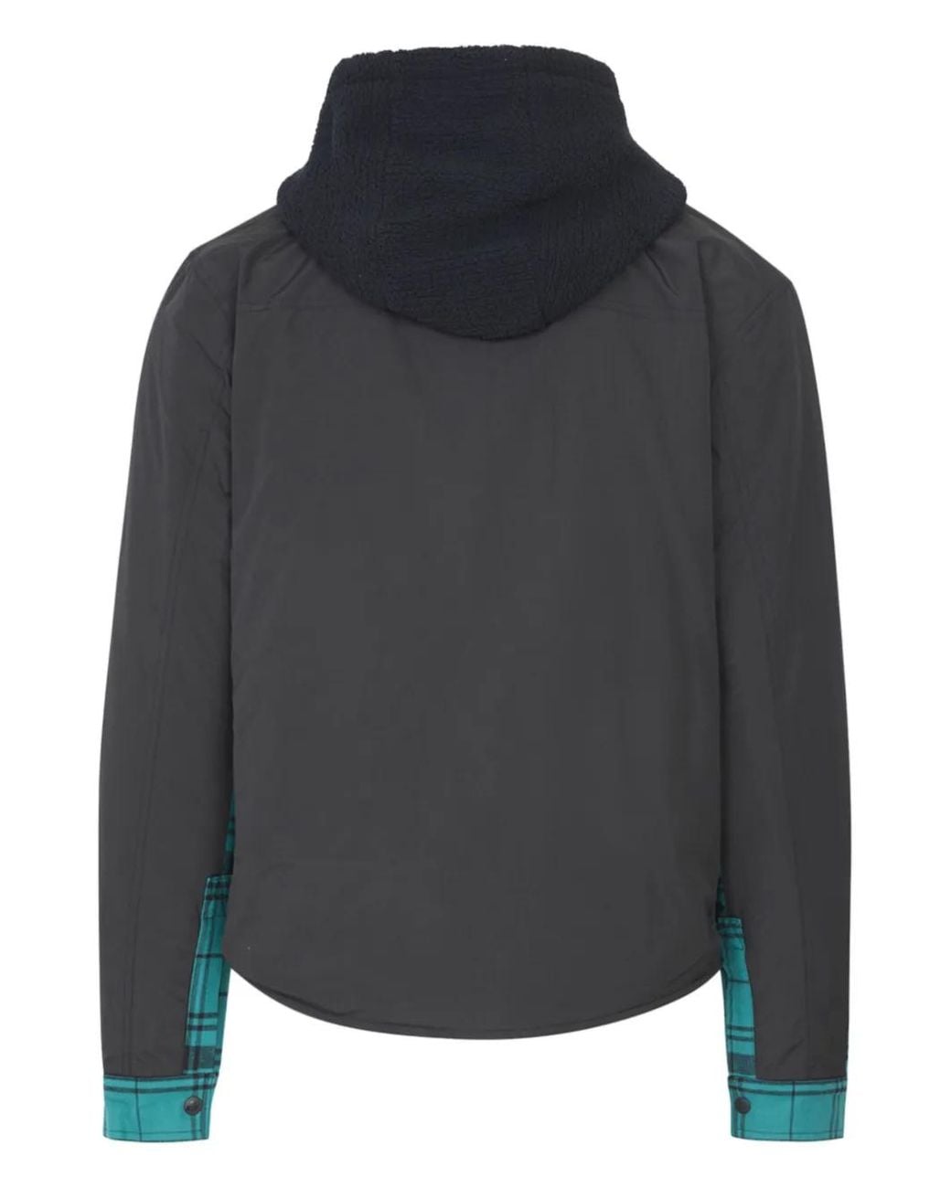 Aztech Mountain Blue Check-Pattern Hoodie for men
