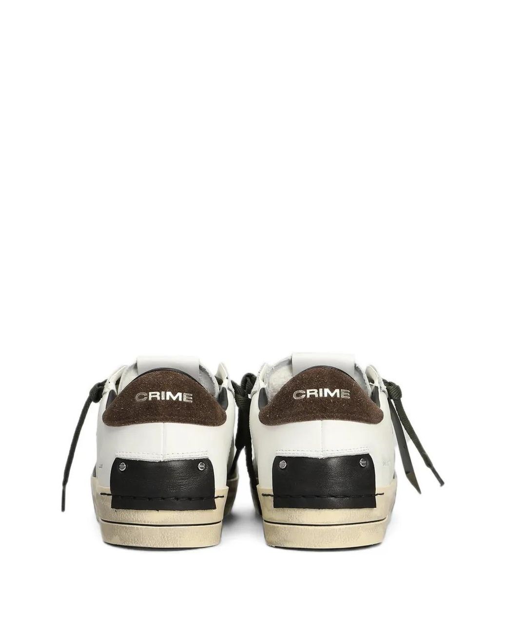 Crime London White Sk8 Deluxe Sneakers for men