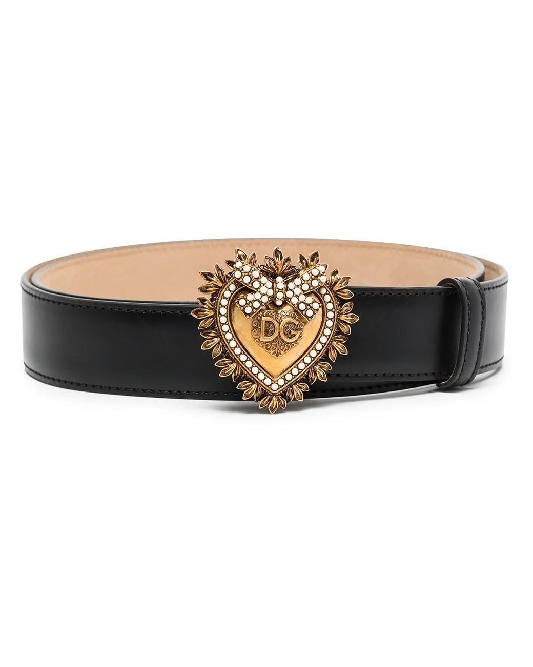 Dolce & Gabbana Black Devotion Leather Belt