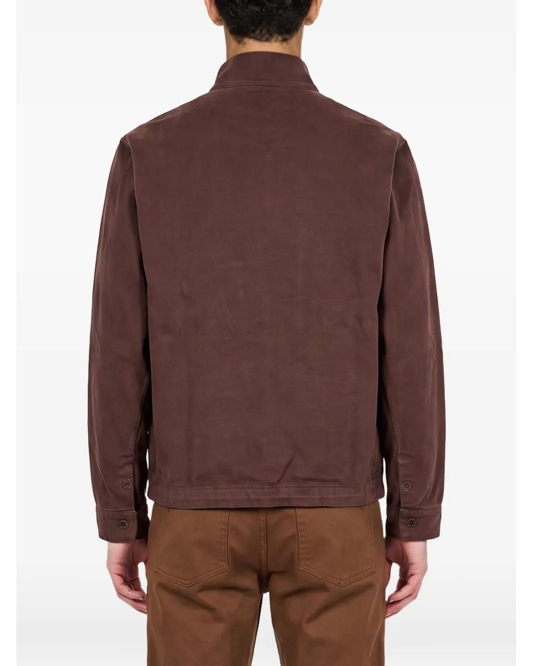 RANRA Button-Up Jas Met Trechterhals in het Brown voor heren