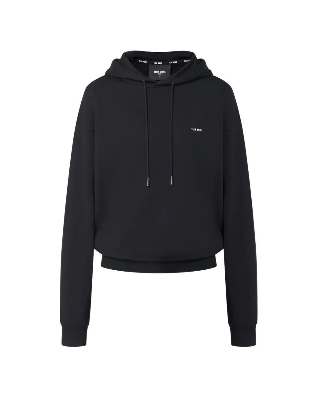 TEAM WANG design Blue Logo-Detail Hoodie for men
