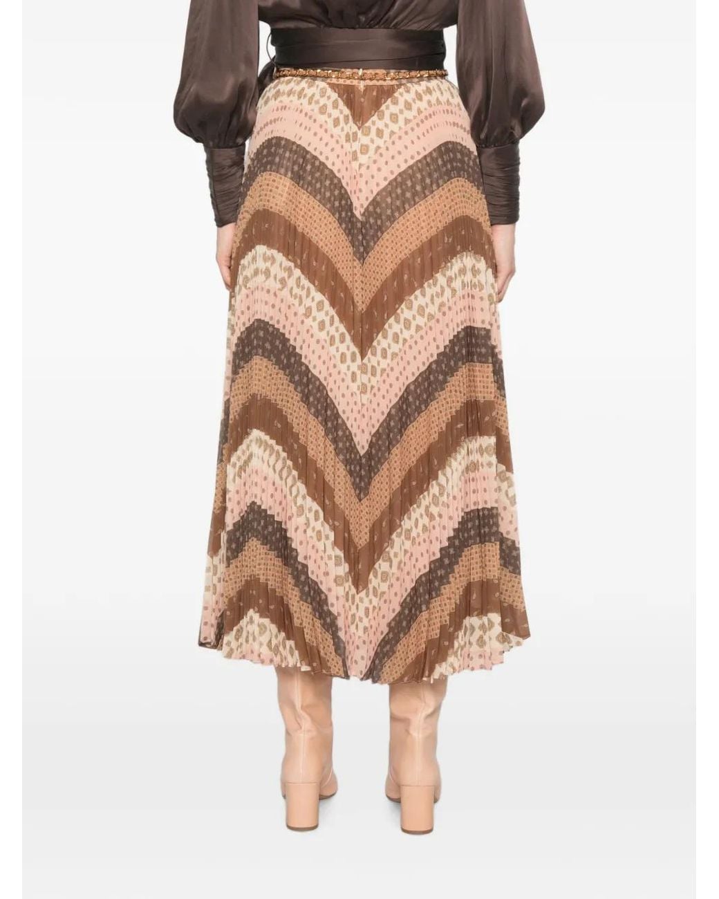 Zimmermann Natural Sunray Pleated Skirt