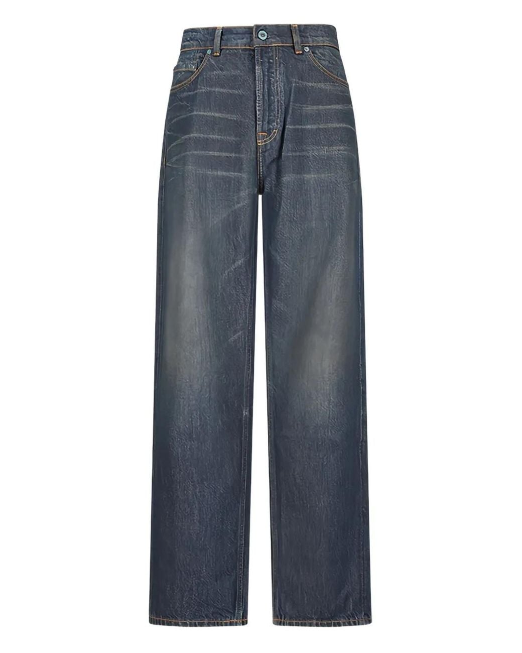 Our Legacy Blue Whiskering-Effect Jeans for men