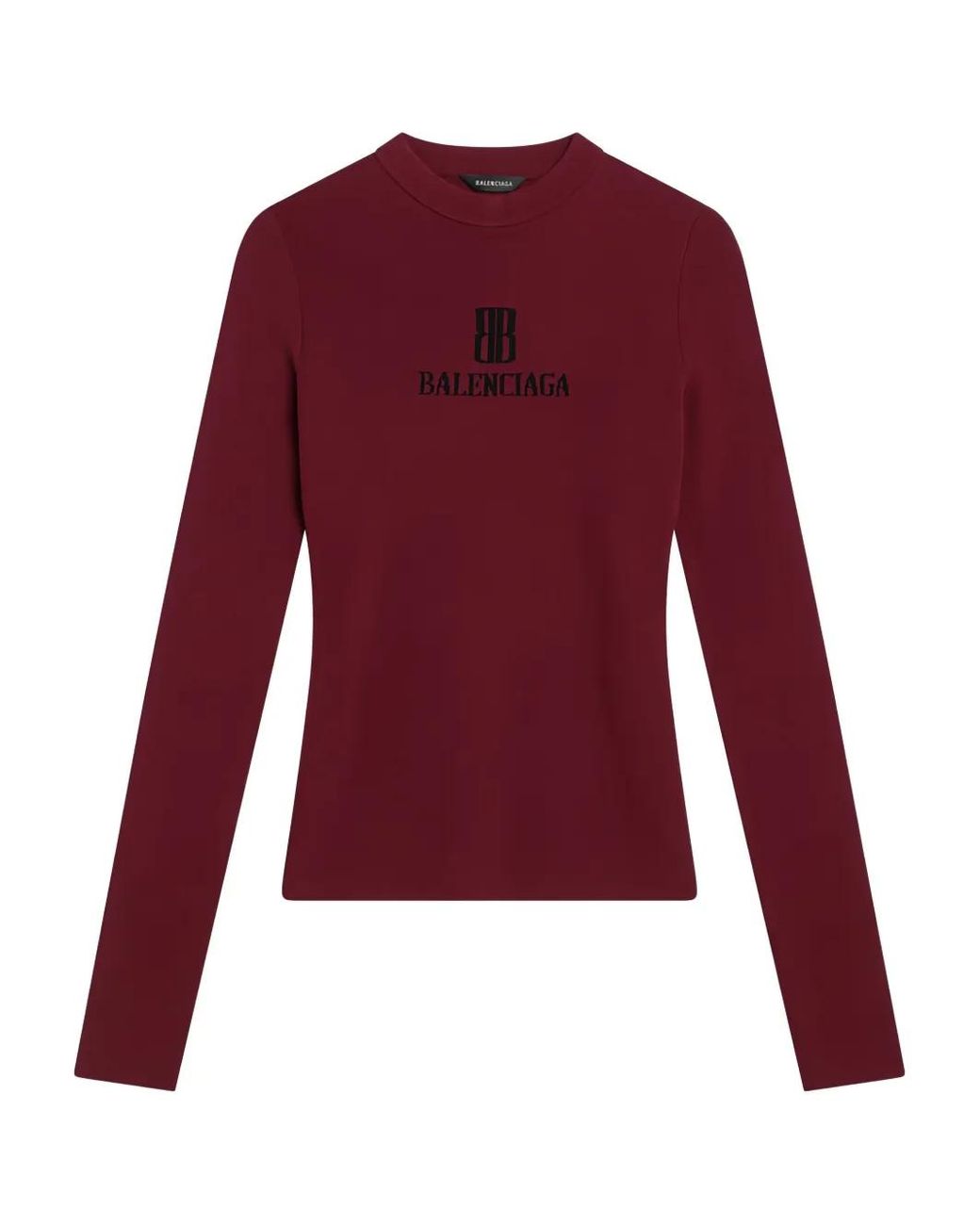 Balenciaga Purple Logo-Embroidered Ribbed-Knit Sweater