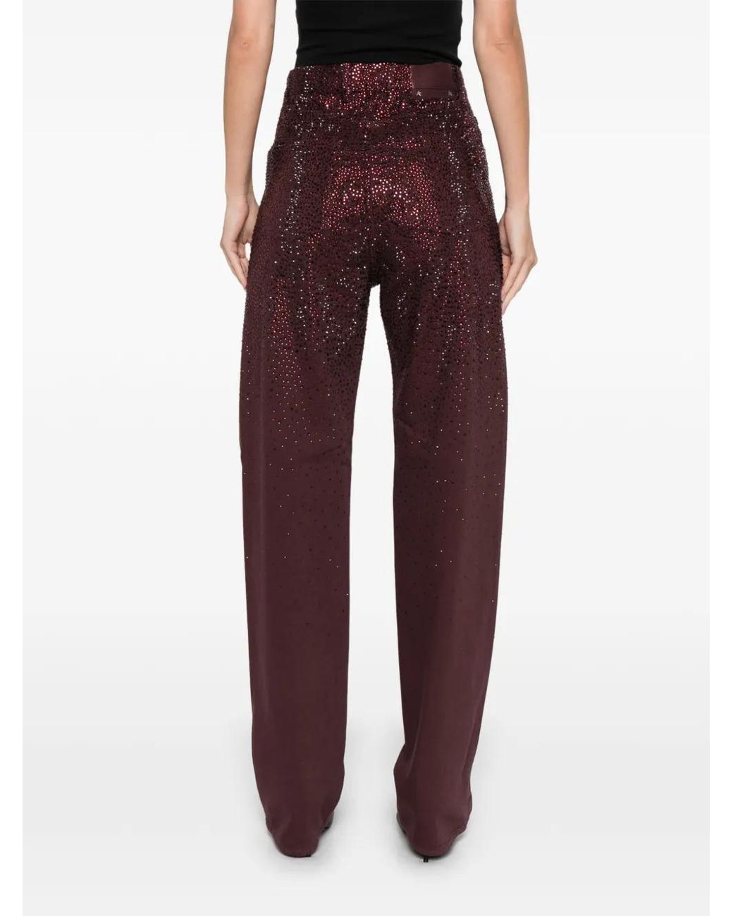 Golden Goose Deluxe Brand Red Sequin-Embellished Jeans
