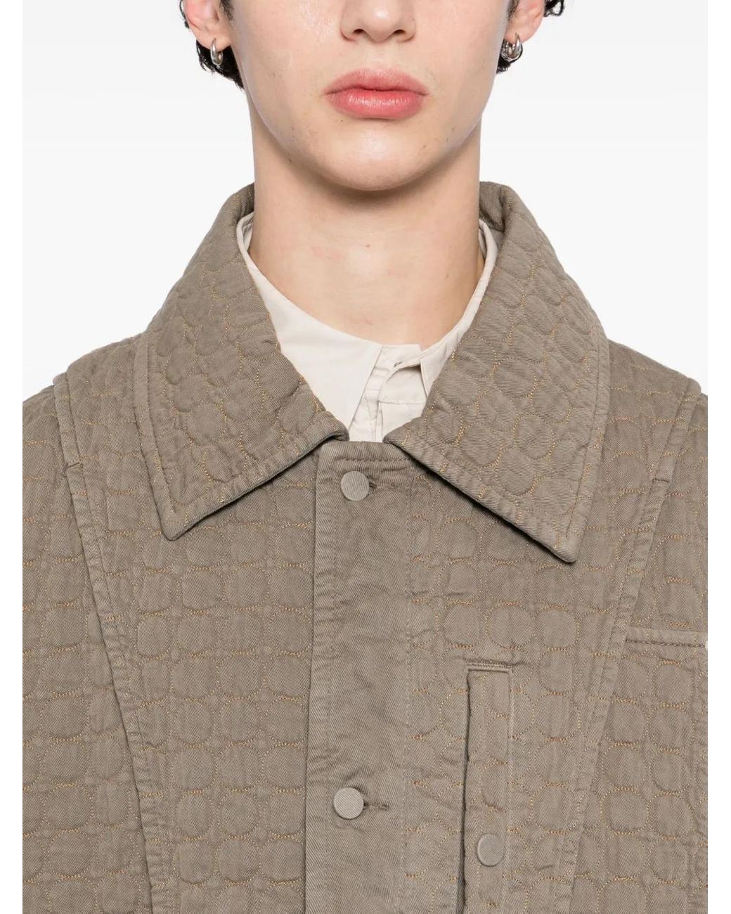 Craig Green Brown Circle-Quilted Jacket for men